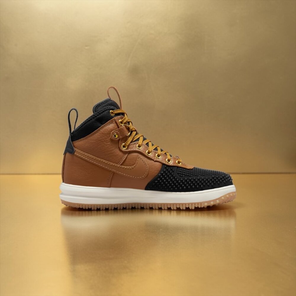 Nike Lunar Force 1 - Men's Winterized Duckboot in Ale Brown/Goldtone/Black